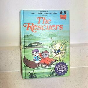Vintage 1977 Hardcover The Rescuers Book by Walt Disney Productions Edition